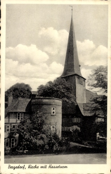 Ak Bergedorf Hamburg, Kerk, Hasseturm