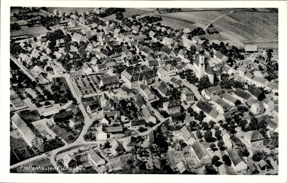 Ak Pfaffenhausen in Oberschwaben Unterallgäu, Fliegeraufnahme
