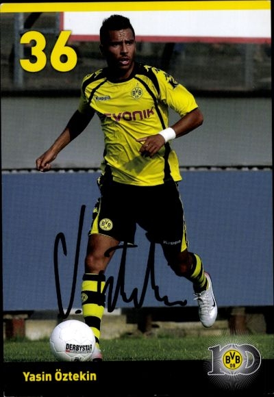 Autograph card footballer Yasin Ötzekin, BVB 09, Borrussia Dortmund, autograph