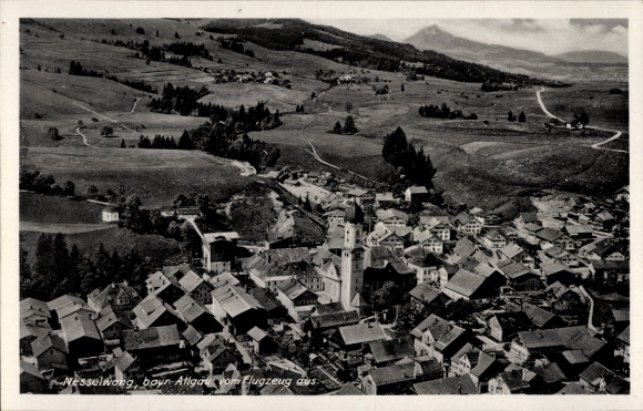 Ak Nesselwang im Allgäu, Fliegeraufnahme