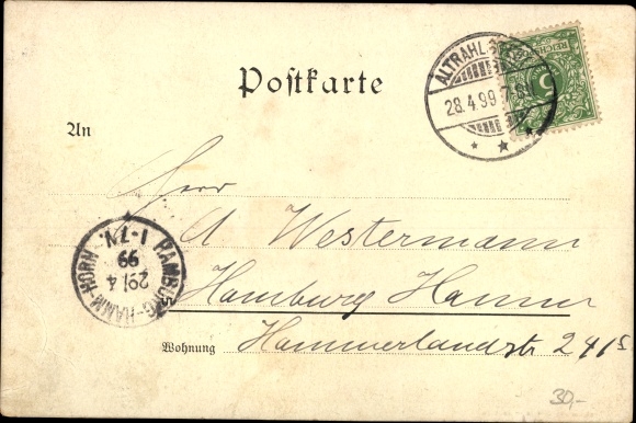 litho Hamburg Wandsbek Volksdorf, Hotel Waldesruh