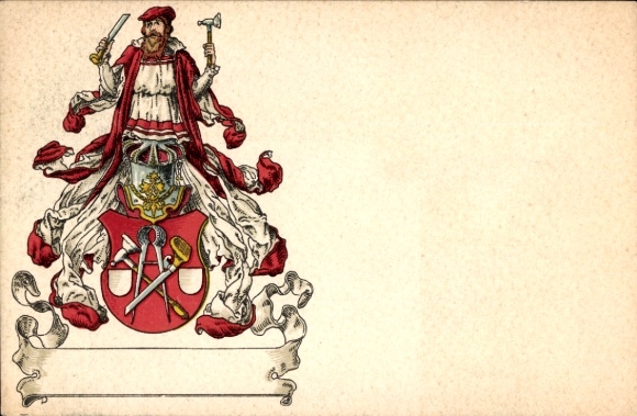 Coat of arms Postcard Freemasons?