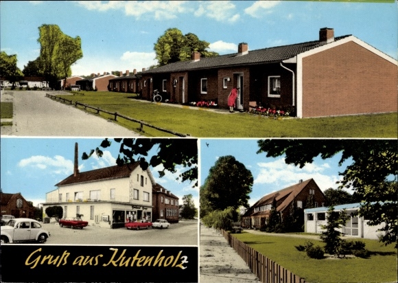 Ansichtkaart Kutenholz Nedersaksen, stadsgezichten, zaken