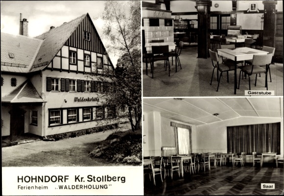 Postcard Hohndorf in the Erzgebirge foothills, holiday home forest recreation, dining room, hall, exterior view