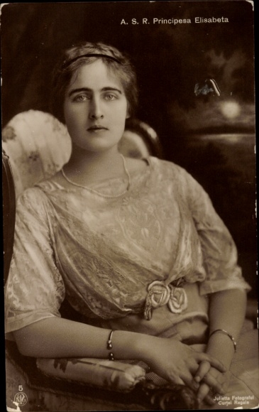 Postcard Principesa Elisabeta of Romania, portrait