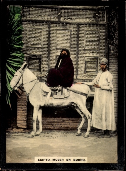Photo Ägypten, Woman on Donkey
