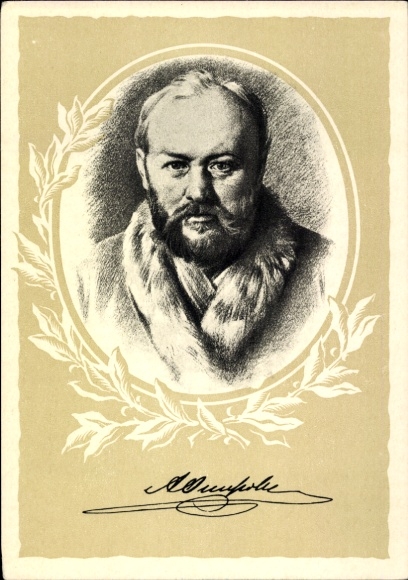 Kunstenaar Ak Toneelschrijver Alexander Nikolajevitsj Ostrovsky, Portret