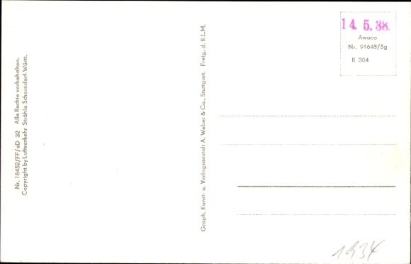 Postcard Mudau in Odenwald Baden, aerial photograph