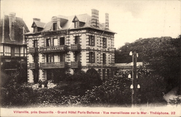 Postcard Villerville Calvados, Grand Hotel Paris Bellevue