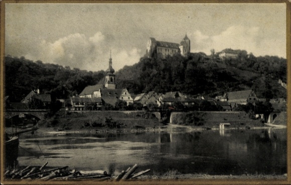 PC Rothenfels am Main Lower Franconia, long view, church