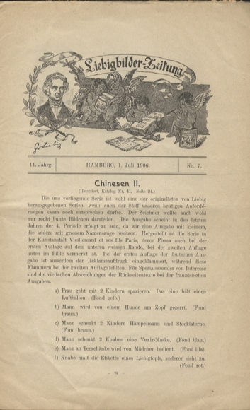 Liebig pictures newspaper advertising Dreser issue 7, volume 11, 1906