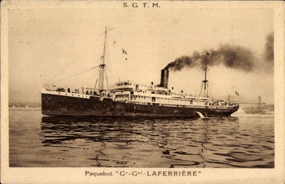 Ak Paquebot Laferrière, Société Générale des Transports Maritimes, SGTM