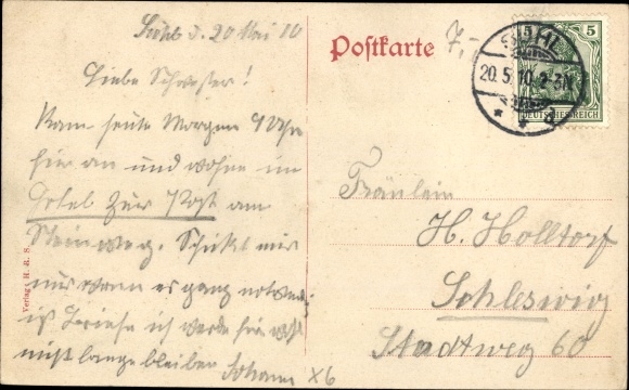 Postcard Suhl in Thuringia, view from the Hainberg