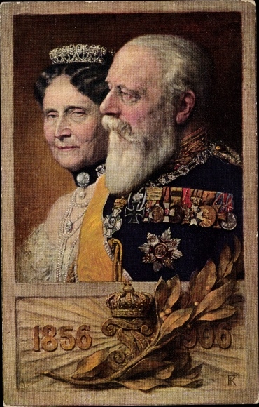 Artist PC Grand Duke Friedrich I of Baden, Luise of Prussia, uniform, medal