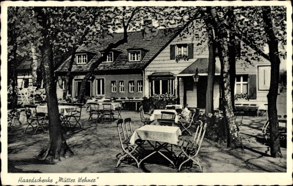 Postcard Oer Erkenschwick in the Ruhr area, Haardschenke mother Wehner, outside area