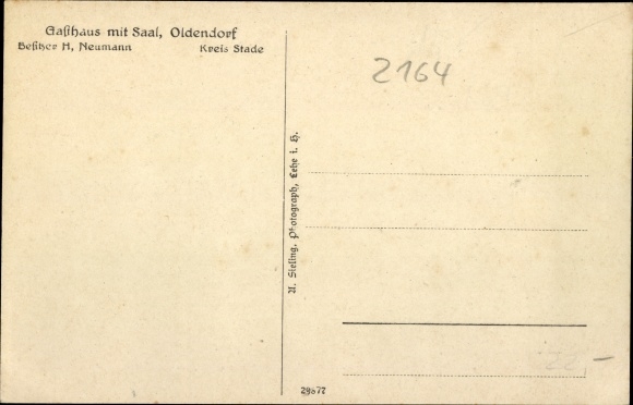 PC Oldendorf in the district of Stade, inn by H. Neumann, chimney