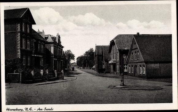 Ansichtkaart Horneburg in het oude land, op het zand