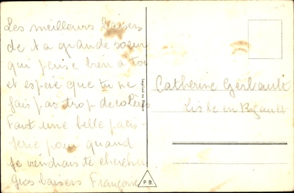Artist Postcard Bouret, Germaine, y's'rend, il a has goûte