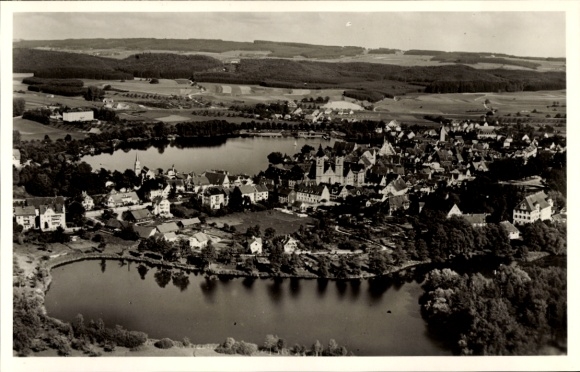 Ak Bad Waldsee in Oberschwaben Württemberg, Fliegeraufnahme