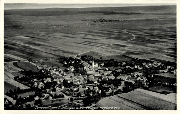 Postcard Donaualtheim Dillingen an der Donau, aerial photograph
