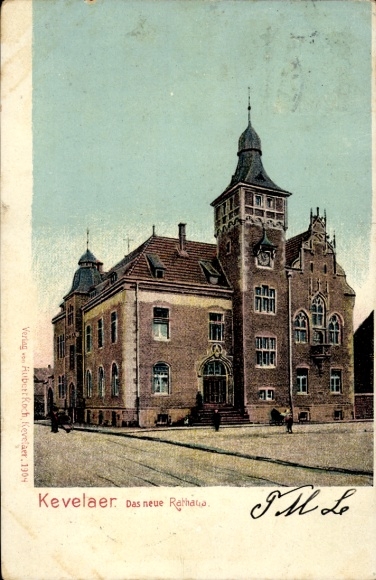 Postcard Kevelaer on the Lower Rhine, the new town hall