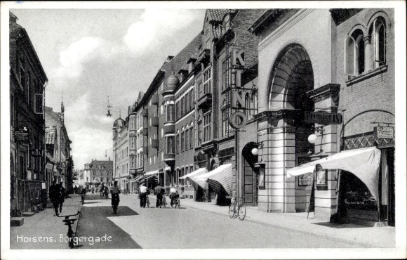 Postcard Horsens Denmark, Borgergade, cinema