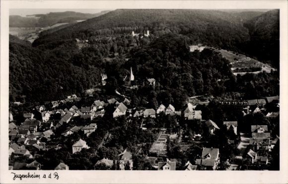 Ak Jugenheim, Luftaufnahme
