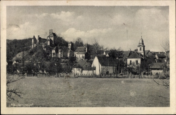 Postcard Neidenstein Baden Württemberg, partial view
