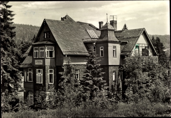 Postcard Schierke Wernigerode am Harz, FDGB convalescent home Haus am Bärenberg