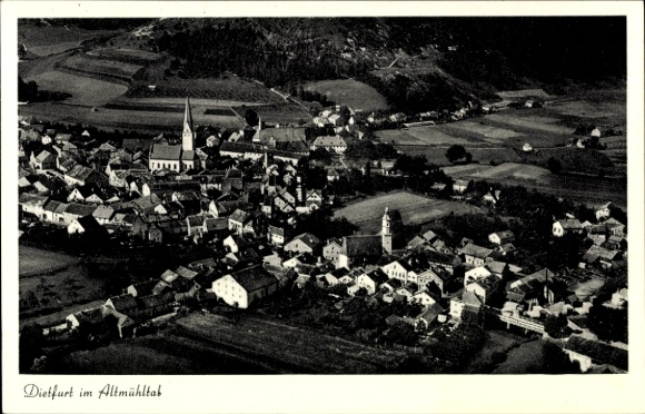 Ak Dietfurt an der Altmühl Oberpfalz, Fliegeraufnahme