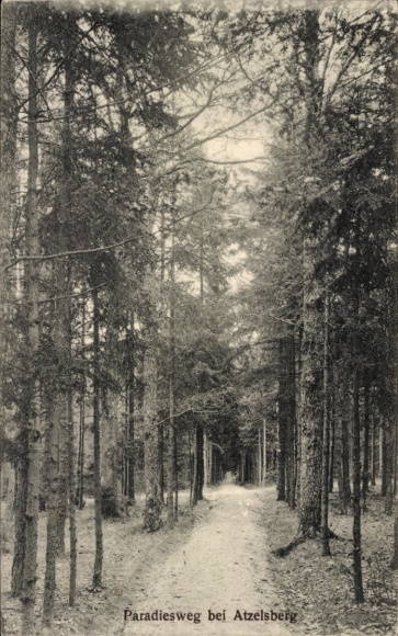 Ak Atzelsberg Marloffstein in Midden-Franken Beieren, Paradiesweg