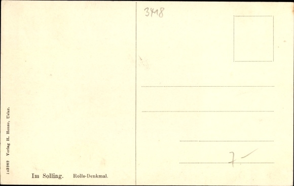 Ak Solling Niedersachsen, Rolfs-Denkmal