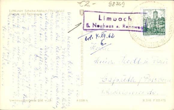 Ak Scheibe Alsbach Neuhaus am Rennweg Thüringen, Landschaft, Ferienanlage