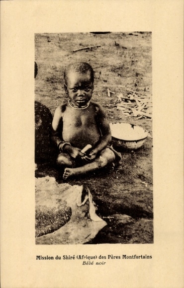 CPA Mission du Shiré des Pères Montfortains, Bébé noir