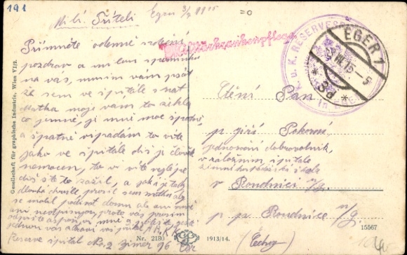 Ak Hohenberg an der Eger Opper-Franken, stadsgezicht, oude huizen, kerk, waterloop