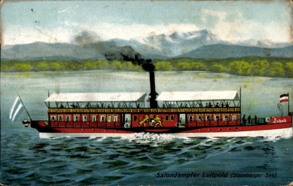 Lake Starnberg, salon steamer Luitpold