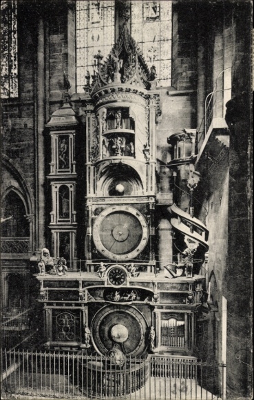 Postcard Straßburg Alsace Bas Rhin, Astronomical Clock in the Minster