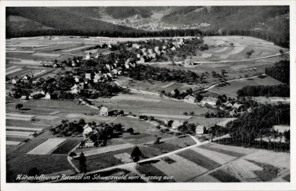 Postcard Rotensol Bad Herrenalb in the Black Forest, aerial photograph