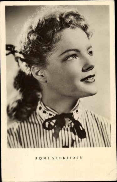 Postcard actress Romy Schneider, portrait