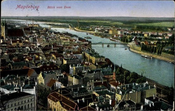 50 Ak Magdeburg Elbe, diverse Ansichten, kleinformatig