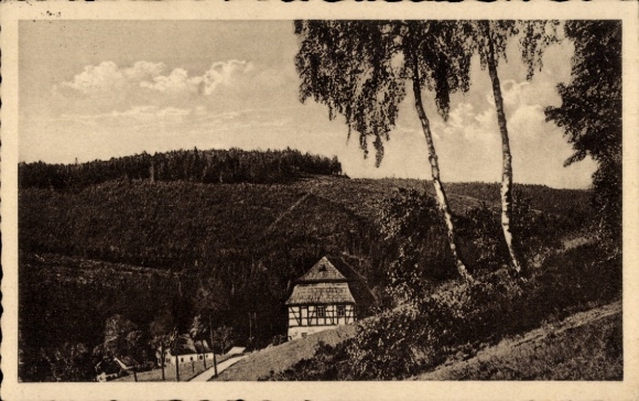 Ansichtkaart Zwota Klingenthal in Vogtland Saksen, Ullmanns-Haus, Vogtland boerderij