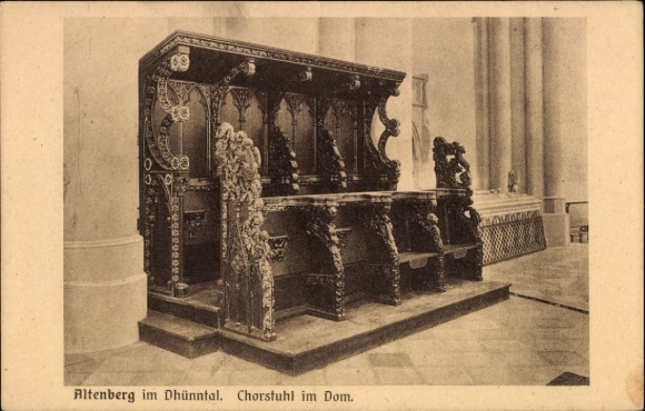 Postcard Altenberg im Dhünntal Odenthal Bergisches Land, choir stall in the cathedral
