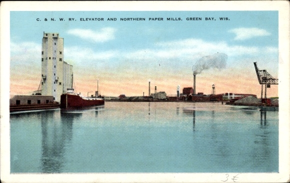 PC Green Bay Wisconsin USA, Elevator and Northern Paper Mills