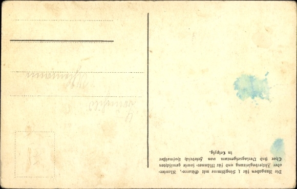 Song Postcard Günther, Anton, Forget dei Hamit net, Ore Mountain dialect No. 47