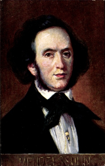 Postcard Jakob Ludwig Felix Mendelssohn Bartholdy, portrait