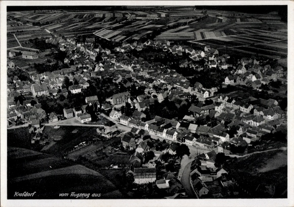 Postcard Krofdorf Gleiberg Wettenberg in Hesse, aerial photograph