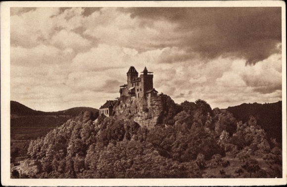Ak Erlenbach bei Dahn Pfalz, Burg Berwartstein, WHW Das schöne Deutschland Bild 183