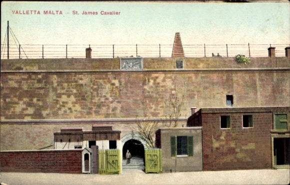 Valletta Malta, St. James Cavalier, fortress, entrance gate, wall