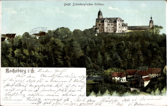 PC Rochsburg Lunzenau in Saxony, Schönburg Castle, landscape, trees, PC