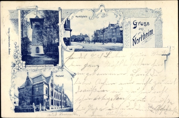 KP Northeim w Dolnej Saksonii, rynek, wieża widokowa, poczta